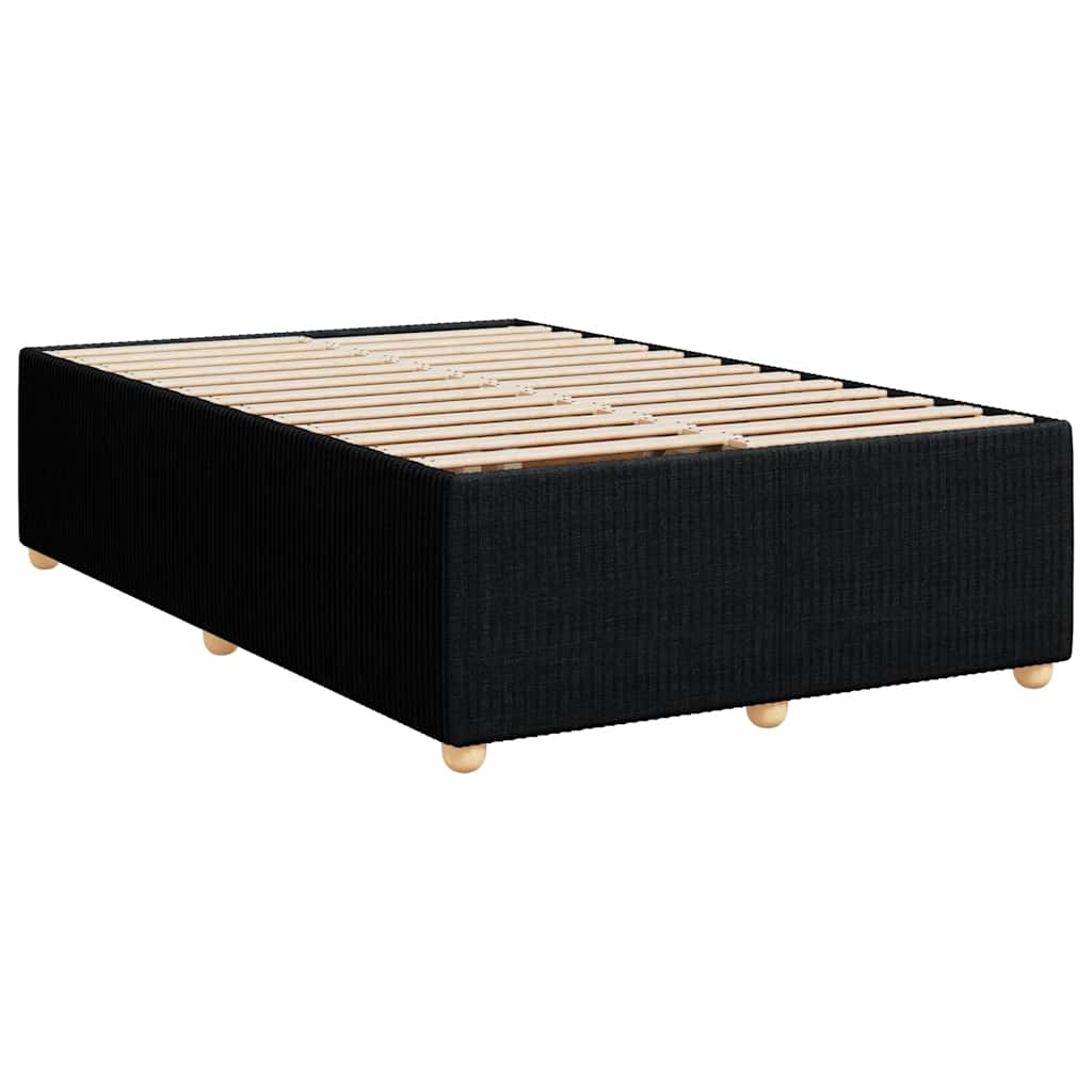 Krevet box spring s madracem crni 120 x 190 cm od tkanine