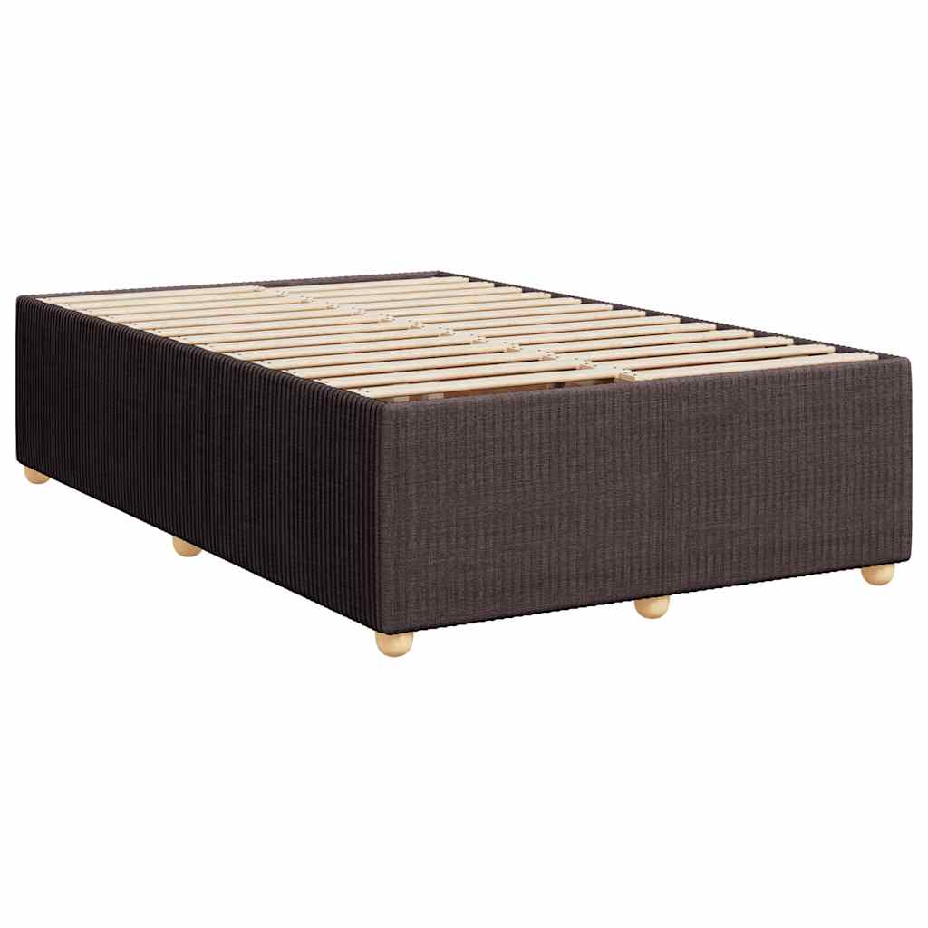 Krevet box spring s madracem tamnosmeđi 120 x 190 cm od tkanine