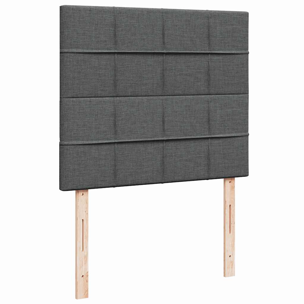Krevet box spring s madracem tamnosivi 120 x 190 cm tkanina