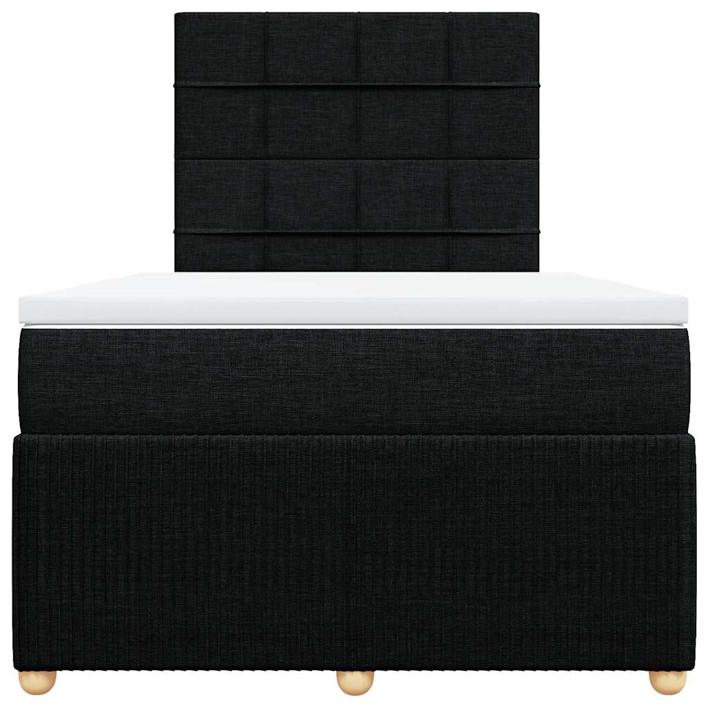Krevet box spring s madracem crni 120 x 190 cm od tkanine
