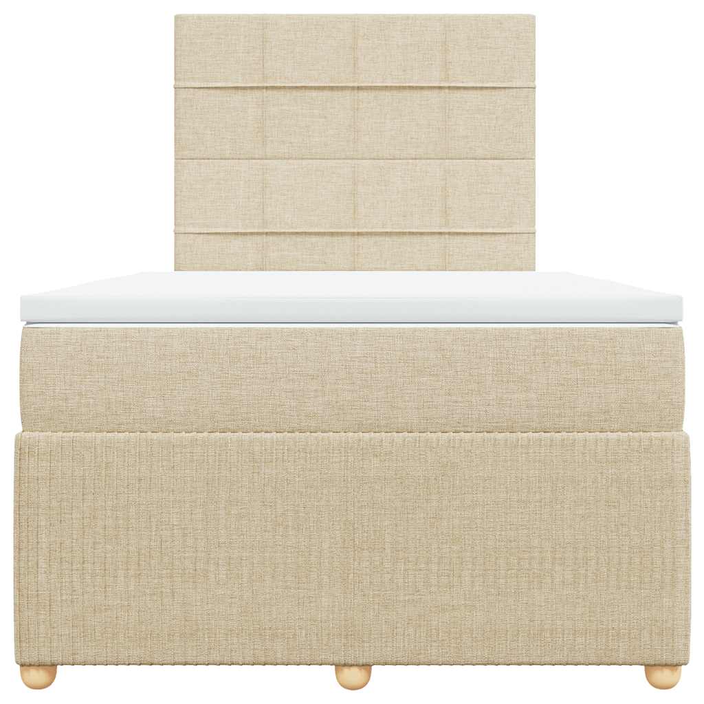 Krevet box spring s madracem krem 120 x 190 cm od tkanine