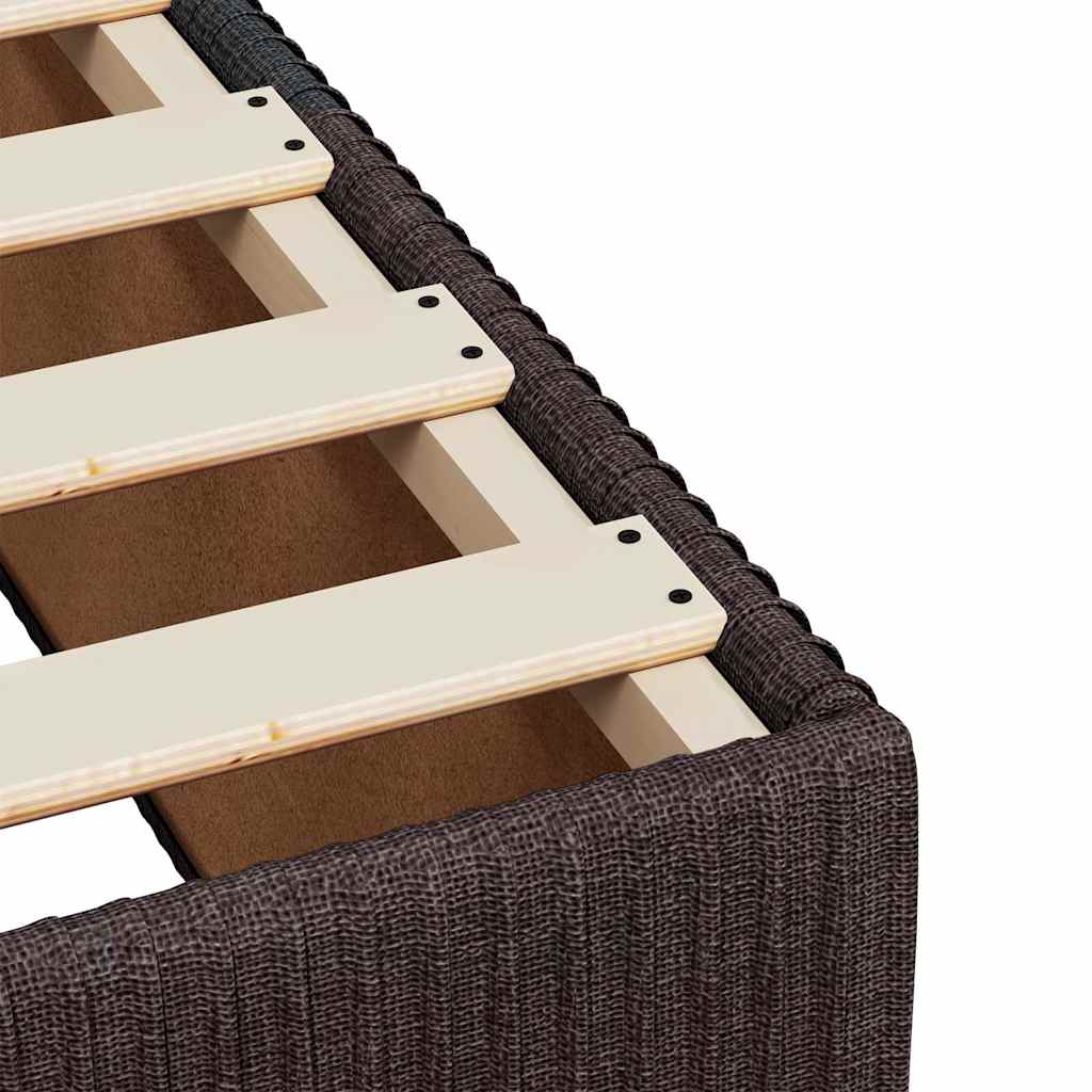 Krevet box spring s madracem tamnosmeđi 120 x 190 cm od tkanine
