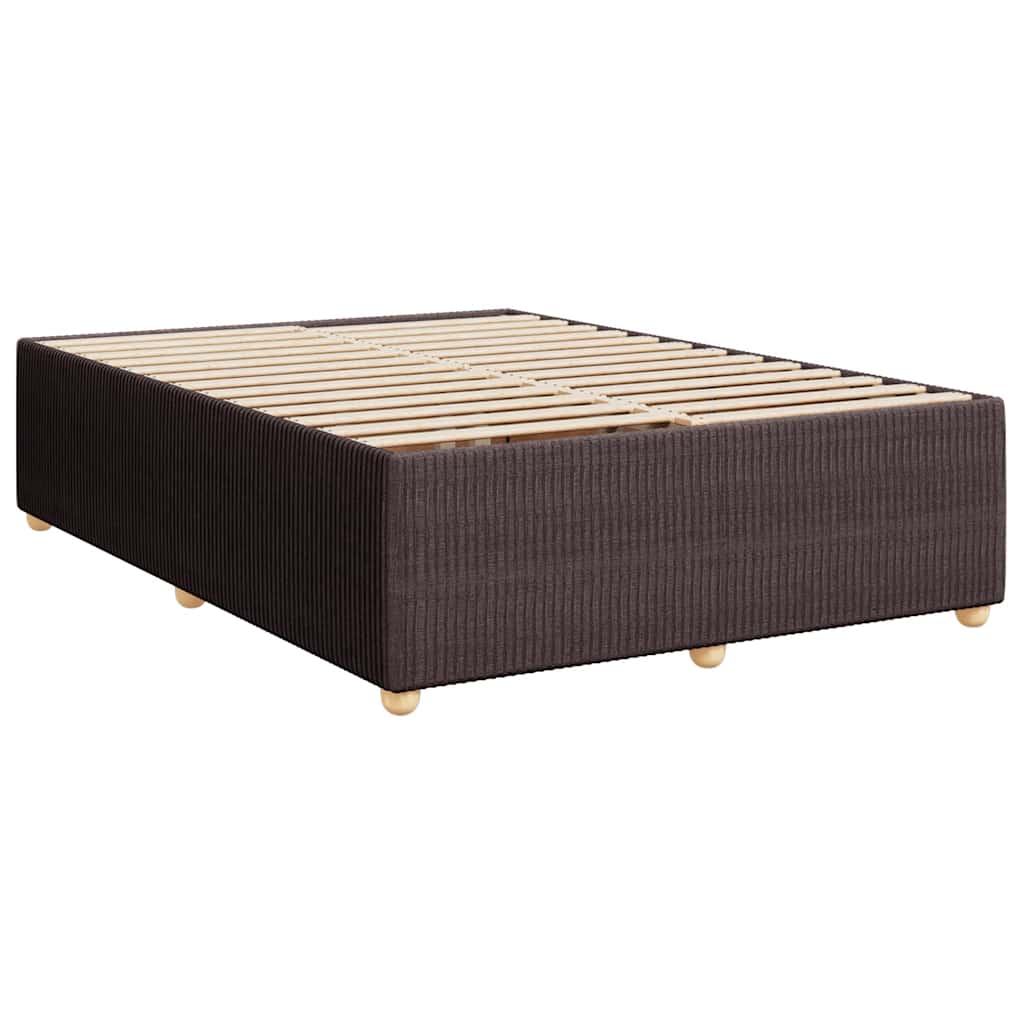 Krevet s oprugama i madracem tamnosmeđi 140 x 190 cm od tkanine