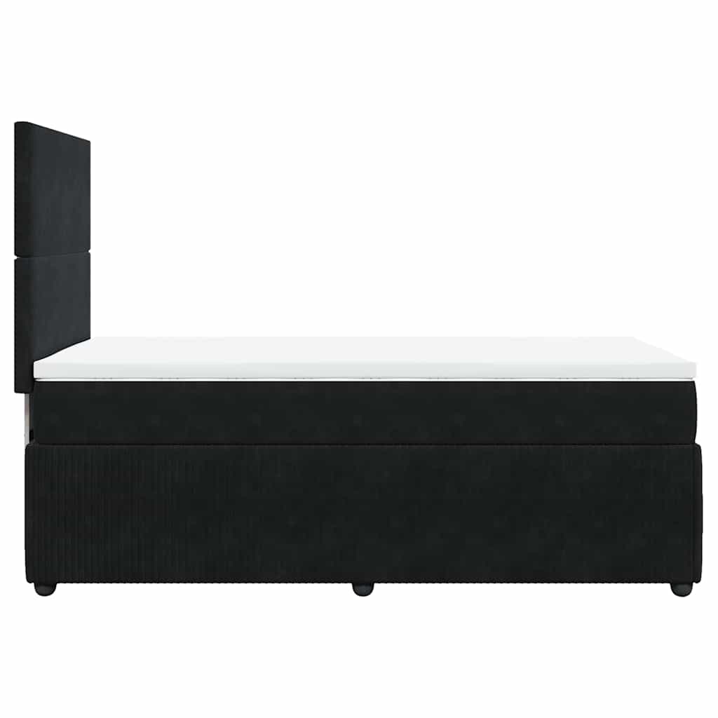 Box spring krevet s madracem crni 80 x 200 cm baršunasti