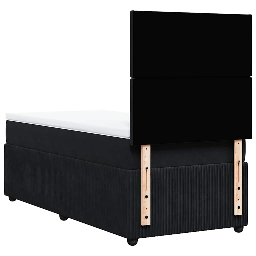 Box spring krevet s madracem crni 80 x 200 cm baršunasti