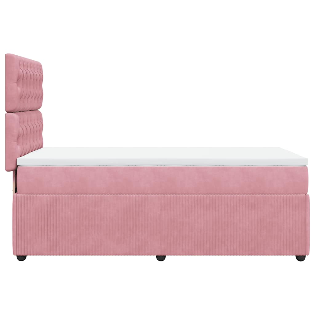 Box spring krevet s madracem ružičasti 80 x 200 cm baršunasti