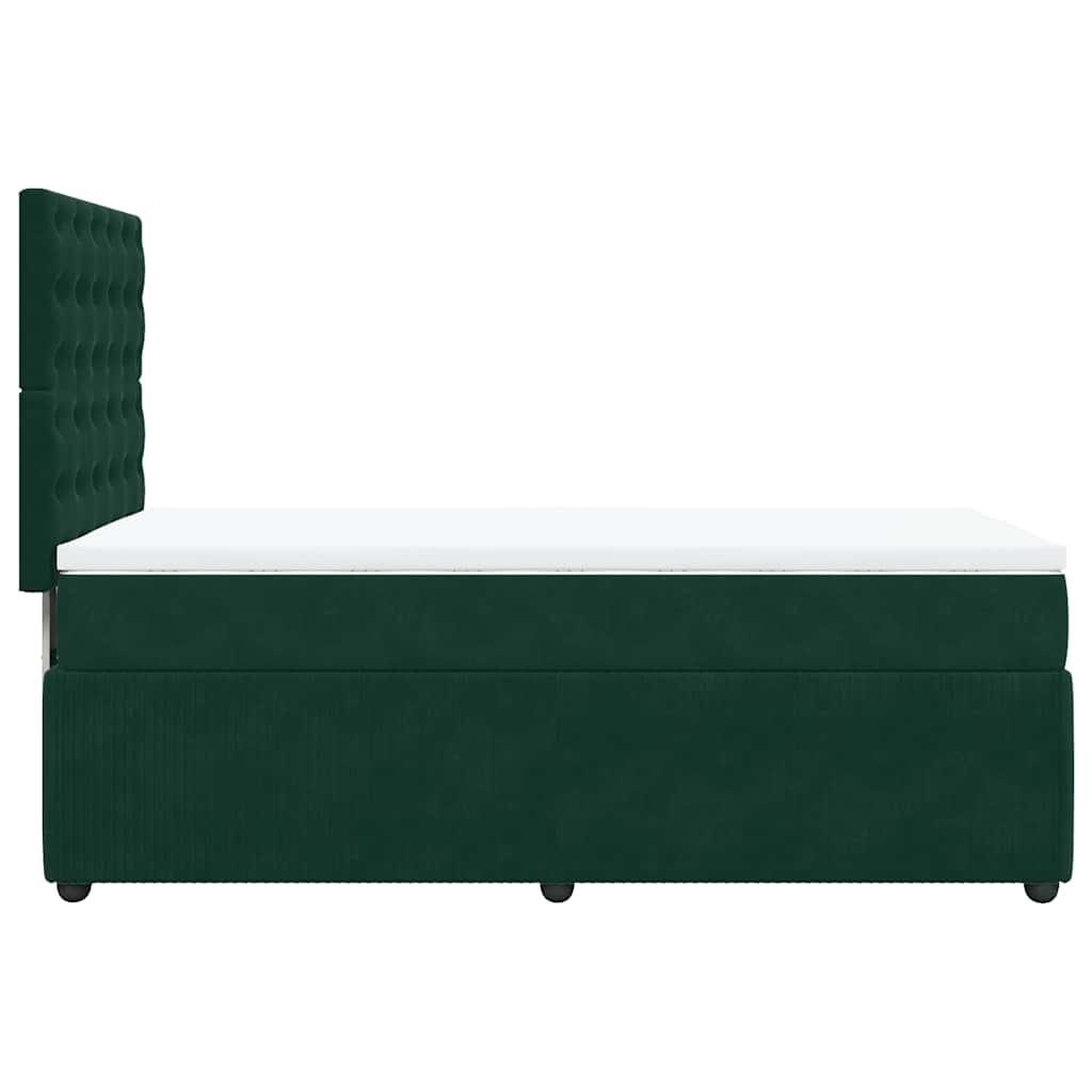 Box spring krevet s madracem tamnozeleni 80 x 200 cm baršunasti