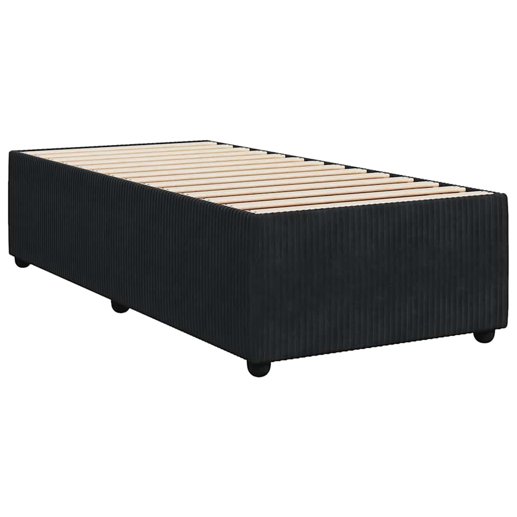 Box spring krevet s madracem crni 90x190 cm baršunasti