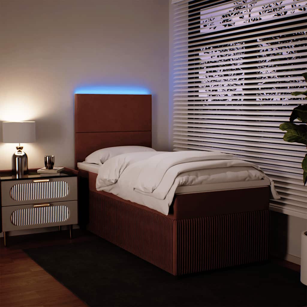 Box spring krevet s madracem ružičasti 100x200 cm baršunasti