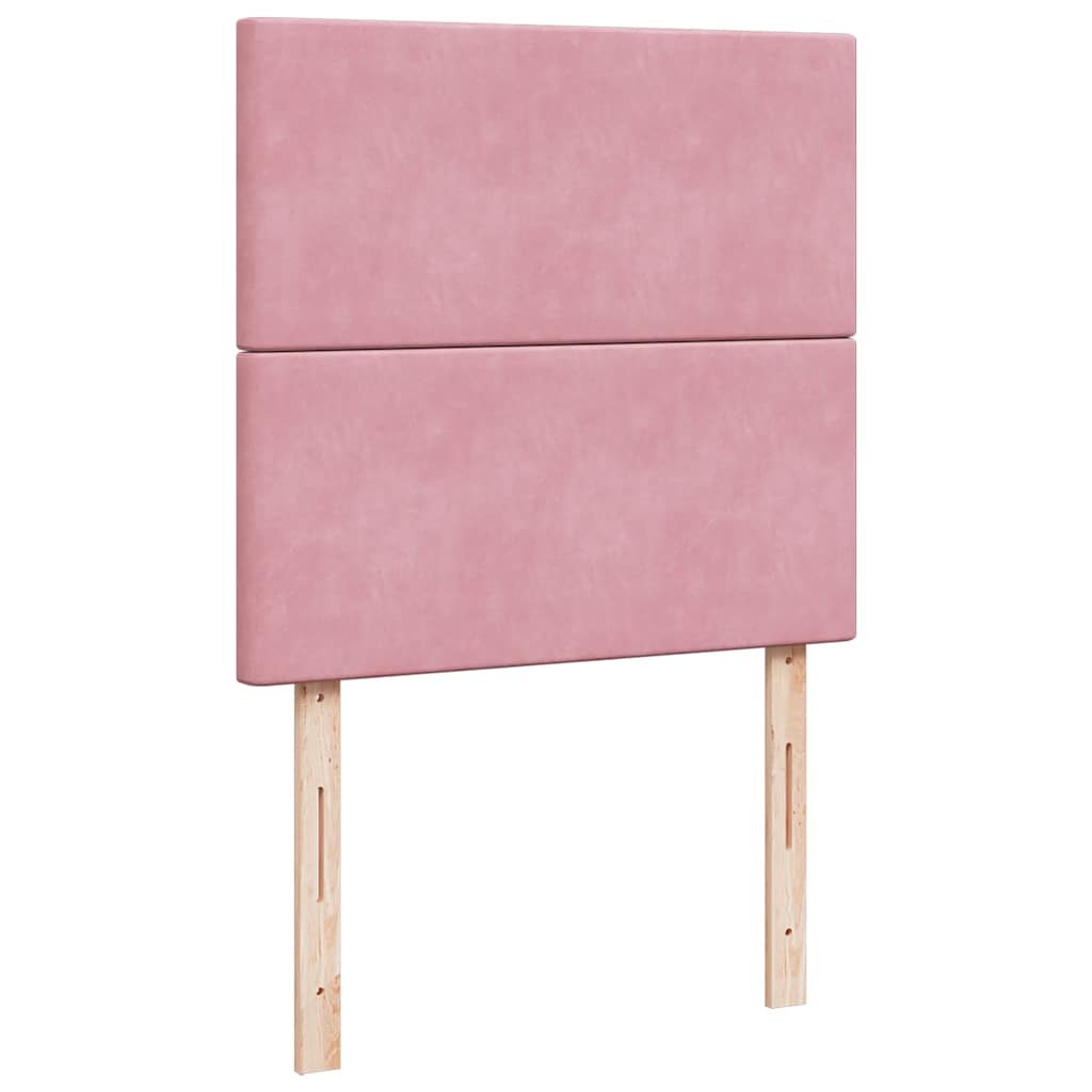 Box spring krevet s madracem ružičasti 100x200 cm baršunasti