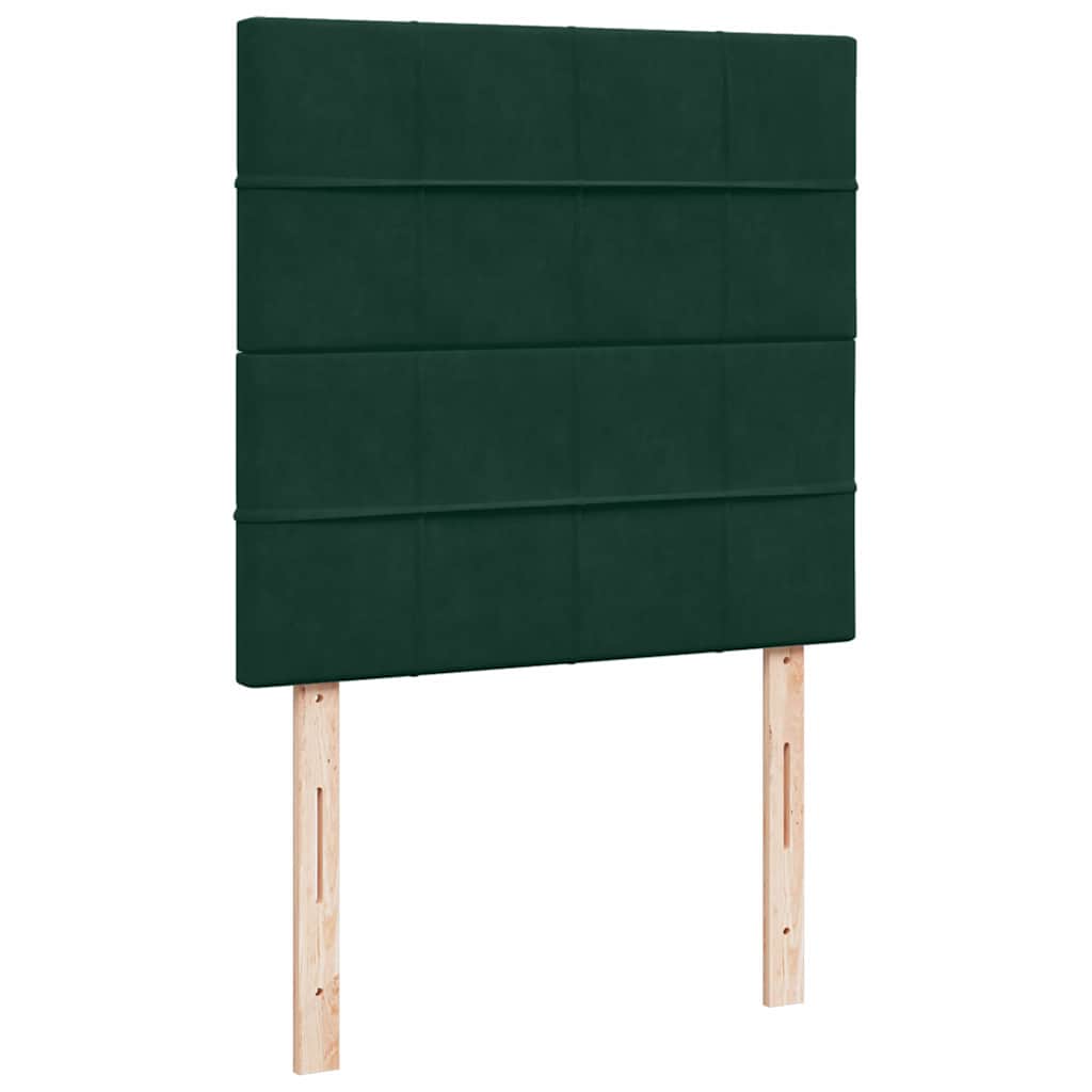 Box spring krevet s madracem tamnozeleni 100x200 cm baršunasti