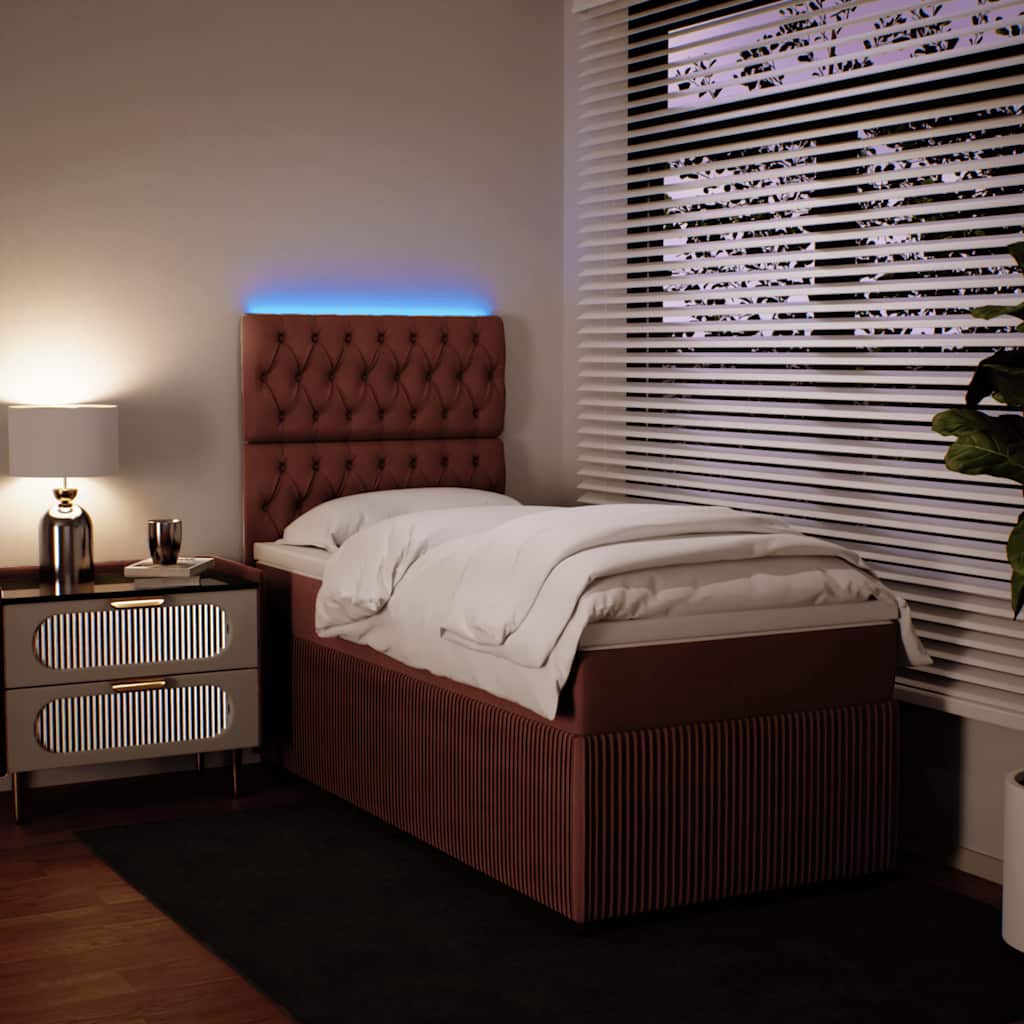 Box spring krevet s madracem ružičasti 100x200 cm baršunasti