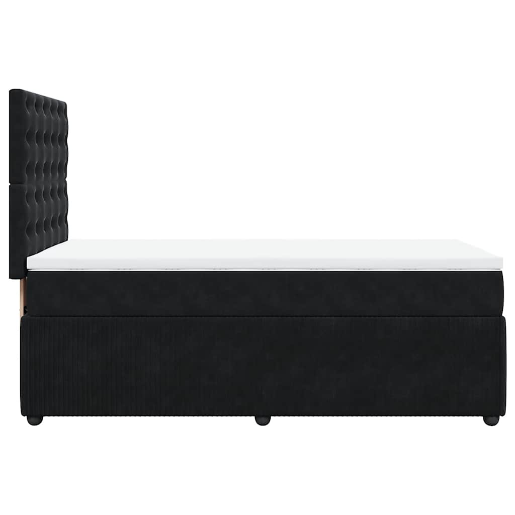 Box spring krevet s madracem crni 100x200 cm baršunasti