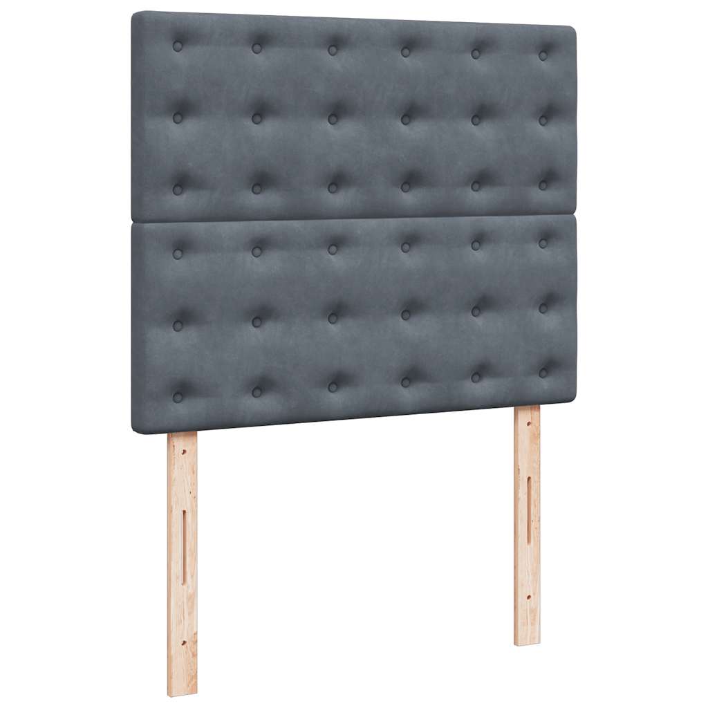 Krevet box spring s madracem tamnosivi 120 x 190 cm baršun