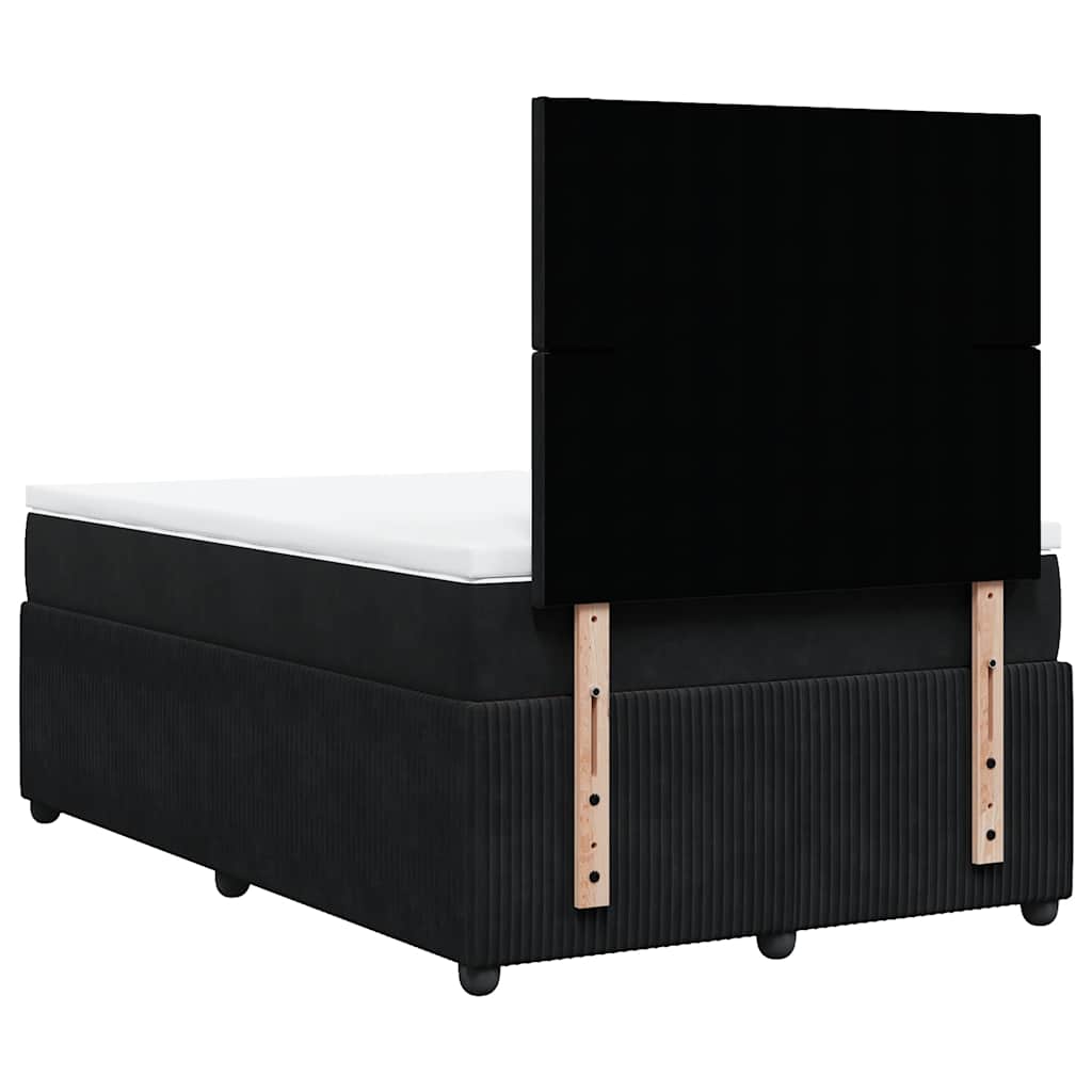 Box spring krevet s madracem crni 120 x 200 cm baršunasti