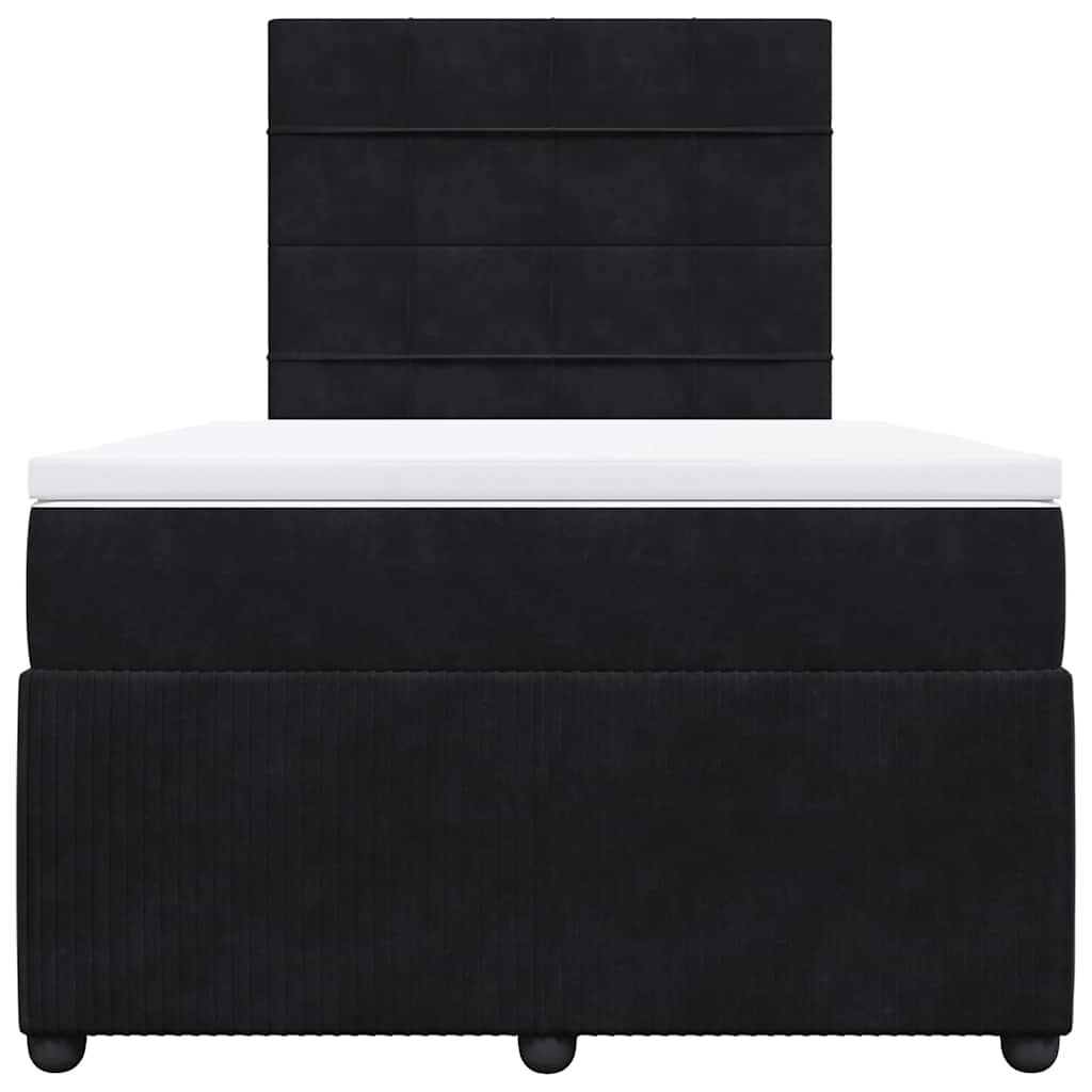 Box spring krevet s madracem crni 120 x 200 cm baršunasti