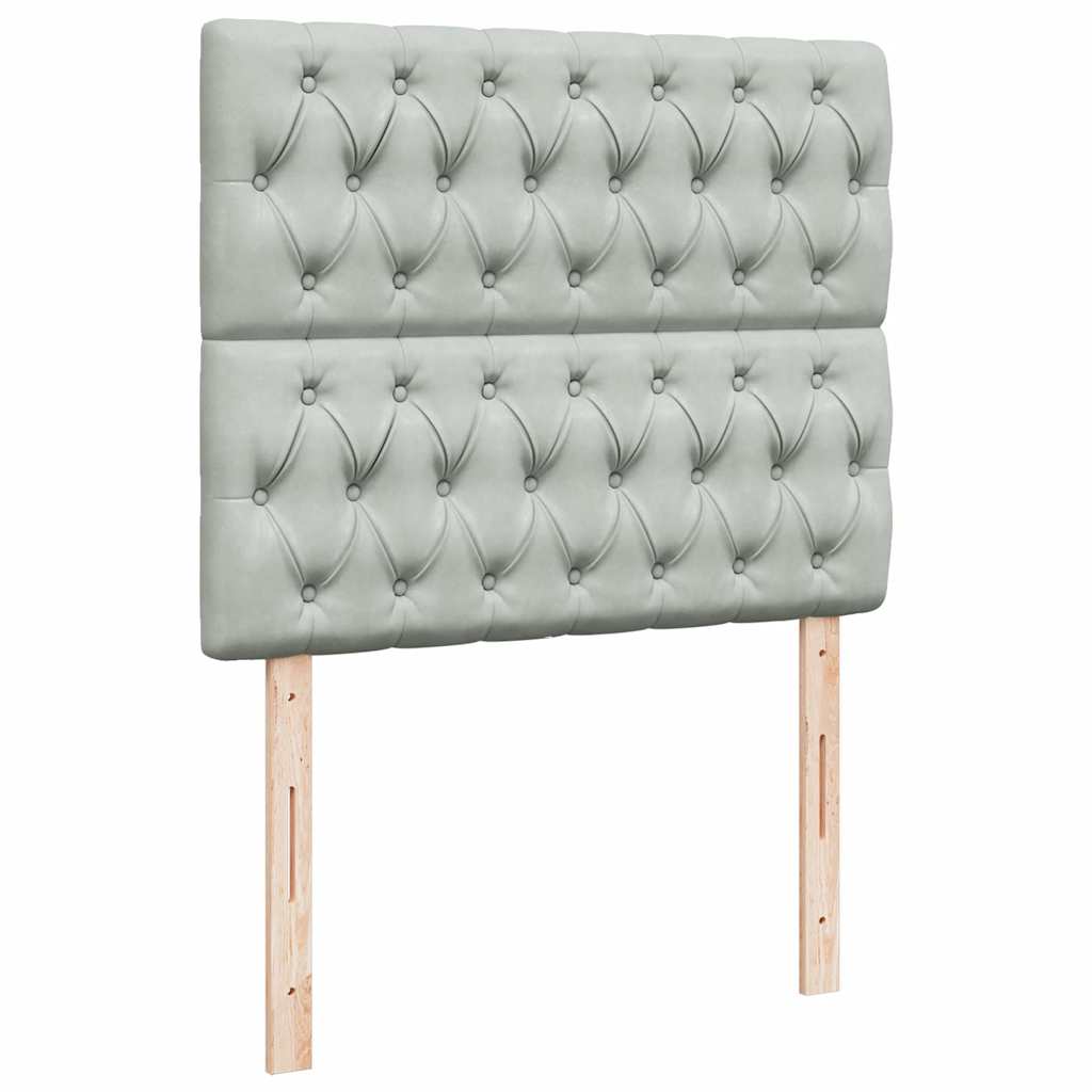 Box spring krevet s madracem svjetlosivi 120x200 cm baršunasti
