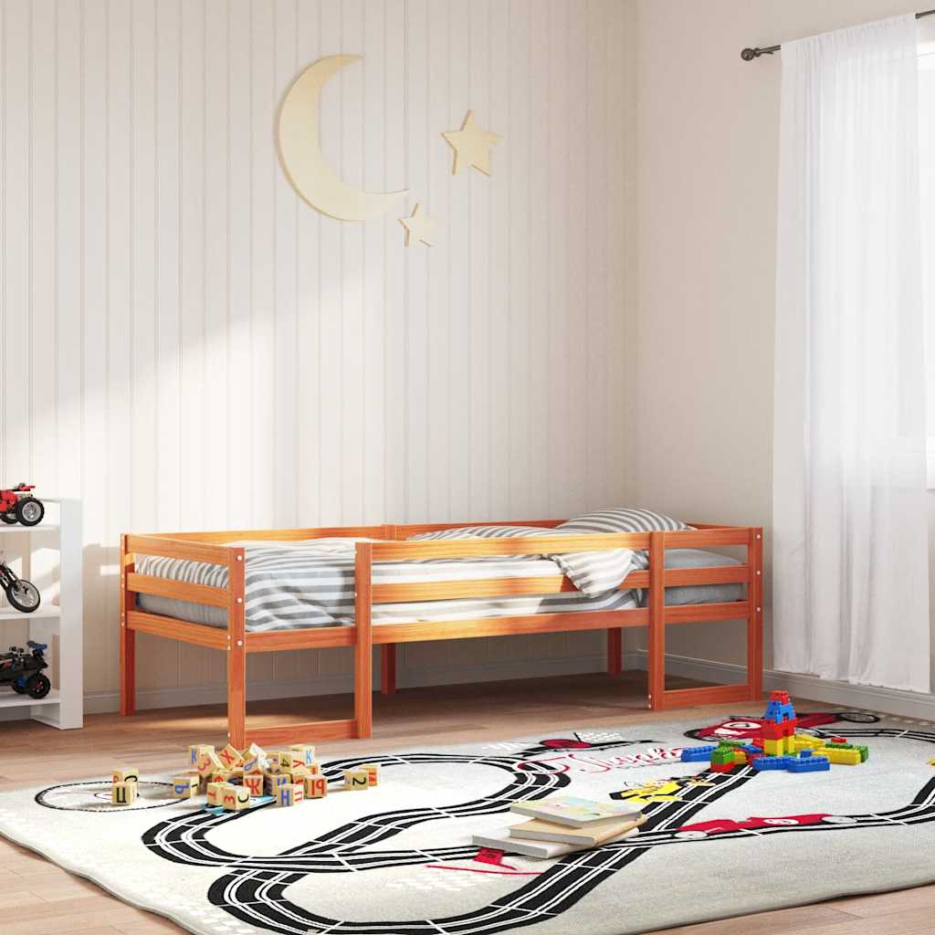 Okvir za dječji krevet voštano smeđi 90 x 200 cm borovina