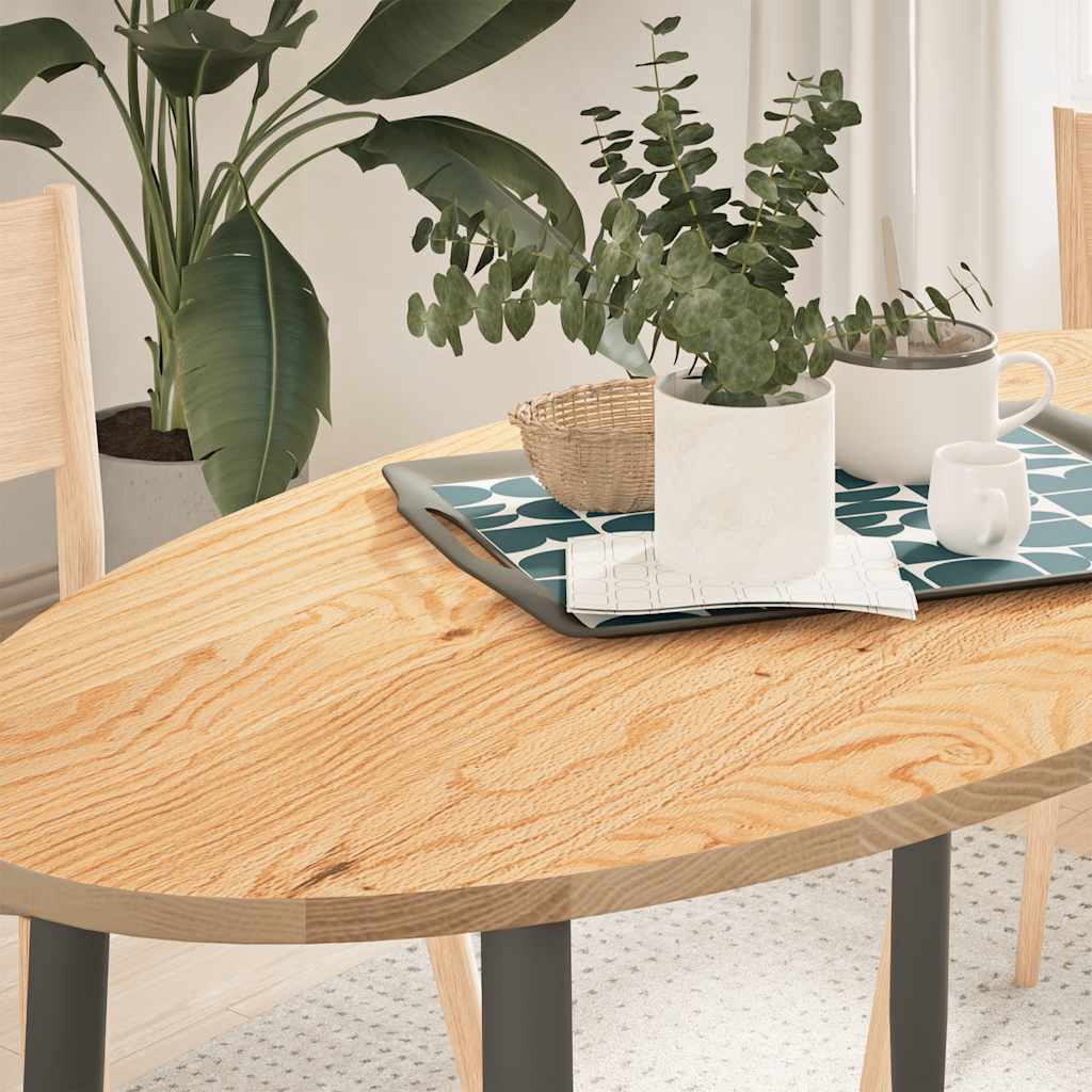 Stolna ploča 120x60x2 cm od ovalna masivna hrastovina