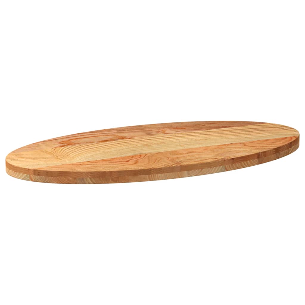 Stolna ploča svjetlosmeđa 100x50x4 cm ovalna masivna hrastovina