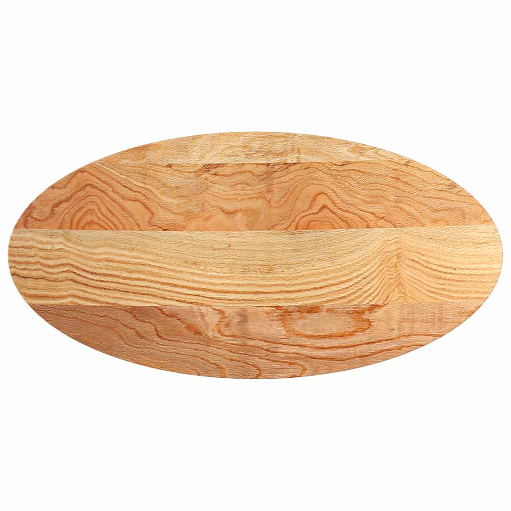 Stolna ploča svjetlosmeđa 120x60x4 cm ovalna masivna hrastovina