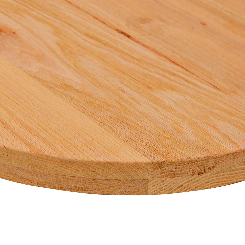 Stolna ploča svjetlosmeđa 100x50x4 cm ovalna masivna hrastovina