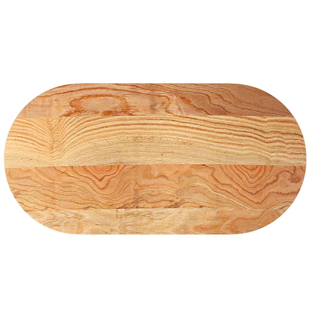 Stolna ploča svjetlosmeđa 120x60x4 cm ovalna masivna hrastovina