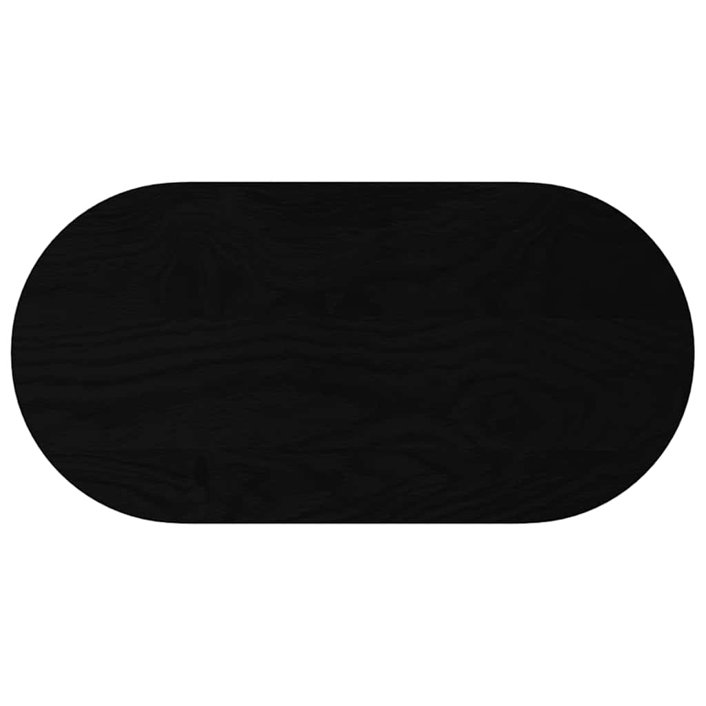 Stolna ploča tamnosmeđa 80x40x4 cm ovalna masivna hrastovina