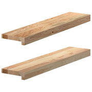 Prozorske klupčice 2 kom. Neobrađene 70x15x2 cm Masivno drvo hrast