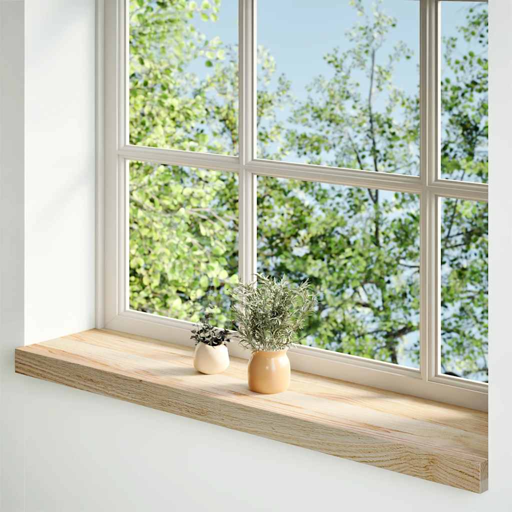 Prozorske klupice 2 kom 80x20x2 cm netretirane masivne hrast