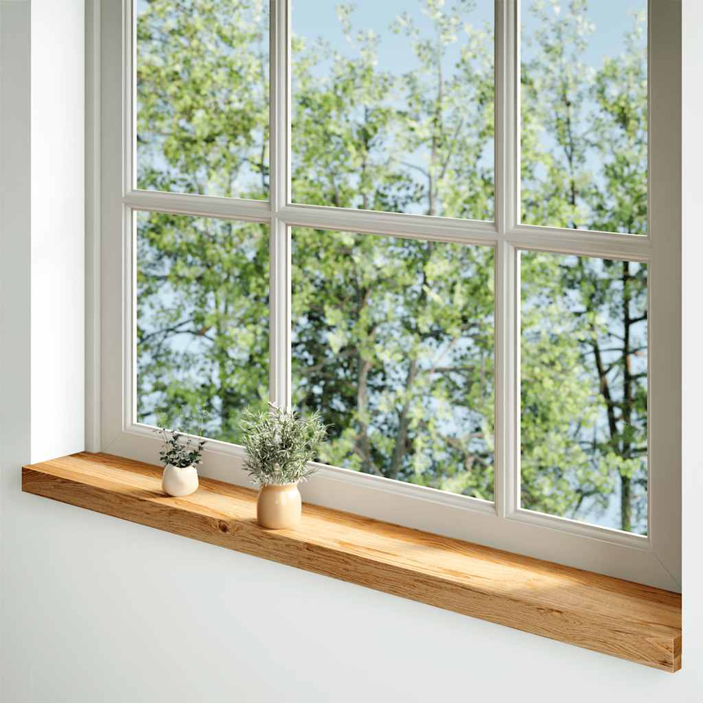 Prozorske klupice 2 kom svijetlosmeđe 140x15x2 cm masivne hrast