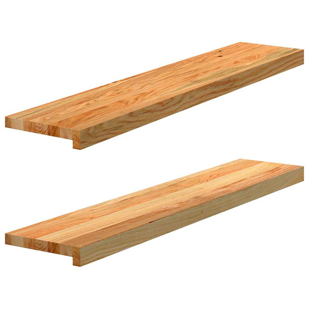 Prozorske klupice 2 kom svijetlosmeđe 100x20x2 cm masivne hrast