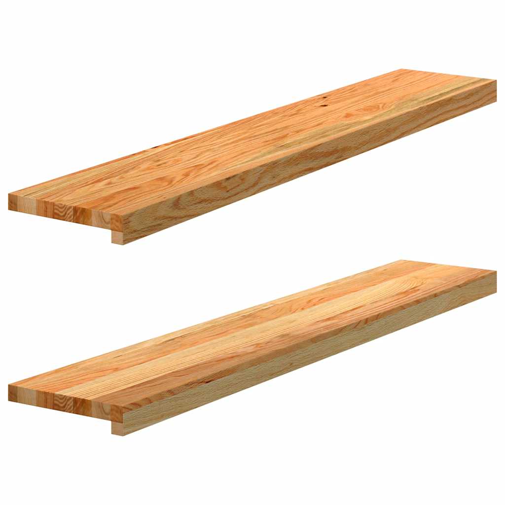 Prozorske klupice 2 kom svijetlosmeđe 110x20x2 cm masivne hrast