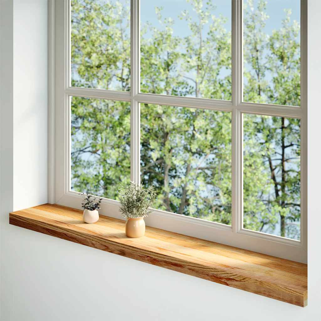 Prozorske klupice 2 kom svijetlosmeđe 110x20x2 cm masivne hrast