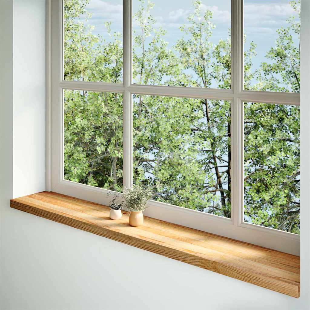 Prozorske klupice 2 kom svijetlosmeđe 160x30x2 cm masivne hrast