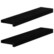 Prozorske klupice 2 kom tamnosmeđe 70x15x2 cm masivne hrast