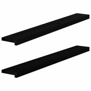 Prozorske klupice 2 kom tamnosmeđe 120x15x2 cm masivne hrast