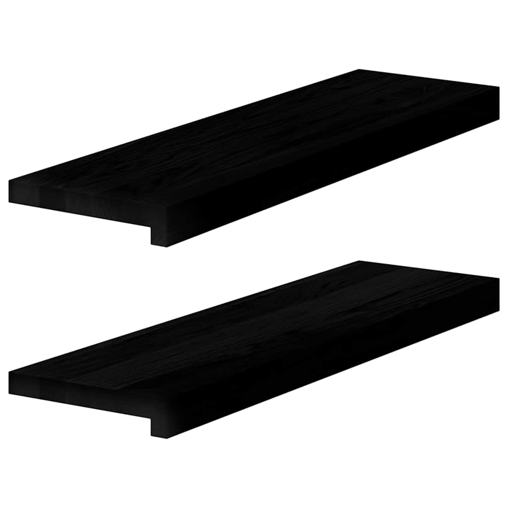 Prozorske klupice 2 kom tamnosmeđe 70x20x2 cm masivne hrast