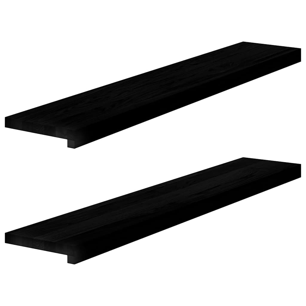 Prozorske klupice 2 kom tamnosmeđe 110x20x2 cm masivne hrast