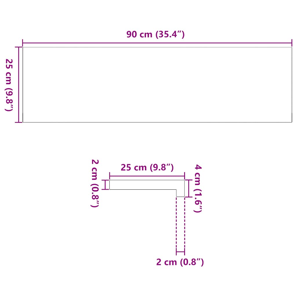 Prozorske klupice 2 kom tamnosmeđe 90x25x2 cm masivne hrast