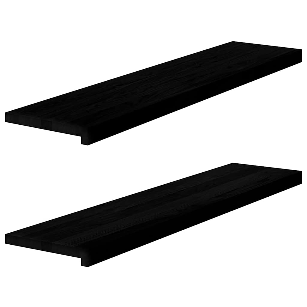 Prozorske klupice 2 kom tamnosmeđe 110x25x2 cm masivne hrast