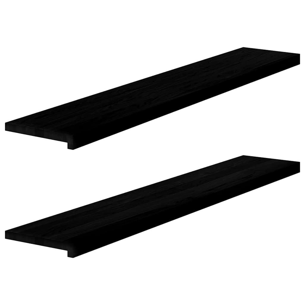 Prozorske klupice 2 kom tamnosmeđe 140x25x2 cm masivne hrast