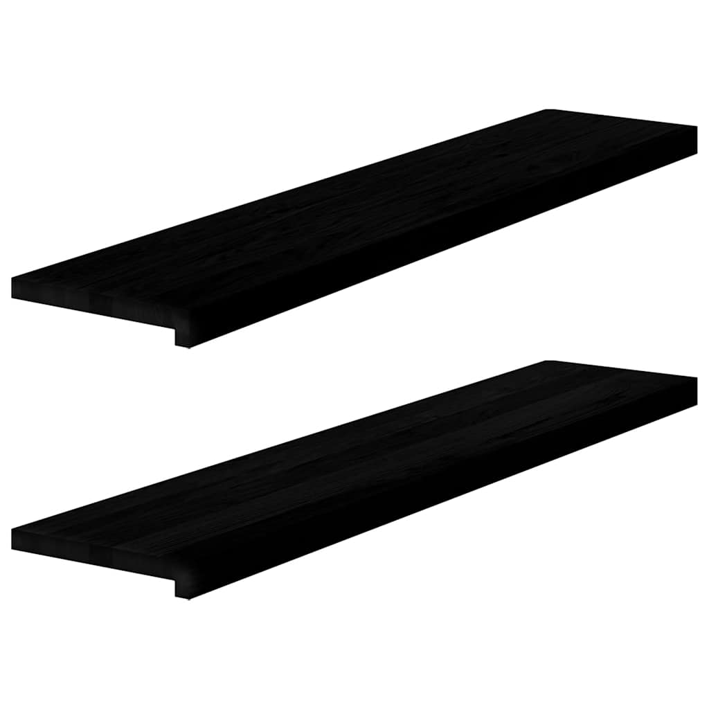 Prozorske klupice 2 kom tamnosmeđe 120x30x2 cm masivne hrast