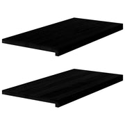 Prozorske klupice 2 kom tamnosmeđe 80x40x2 cm masivne hrast