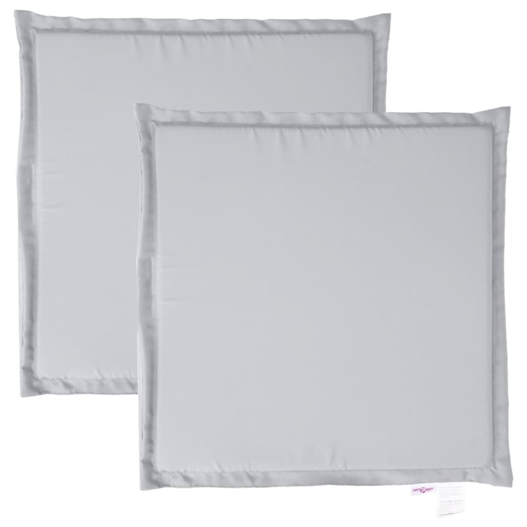 Vrtne podloge za sjedalo 2 kom svjetlosive 45x45x2cm četvrtaste