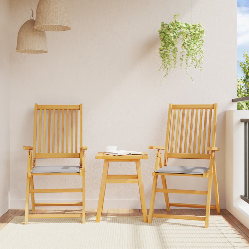 Vrtne podloge za sjedalo 4kom svijetlosive 45x45x2cm četvrtaste