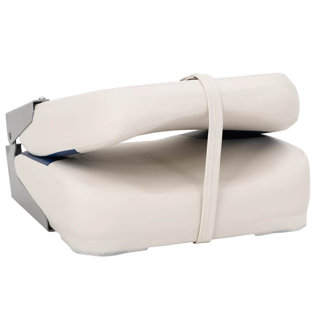 Sklopiva sjedala za brod 1 set plavo-bijela 41x36x48 cm