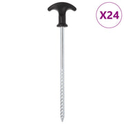 Klinovi za šator 24 kom 20 cm Ø7 mm od pocinčanog čelika