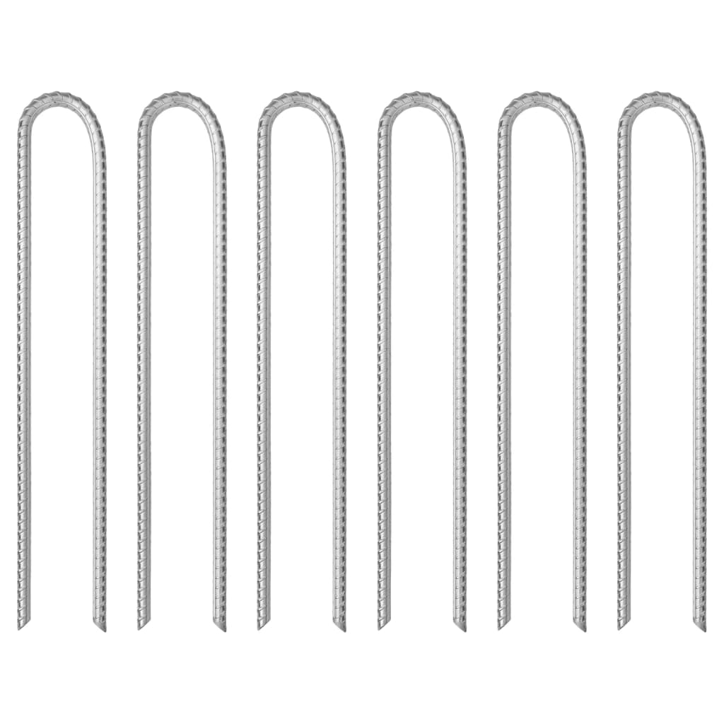 Klinovi za šator U-oblika 6 kom 37 cm Ø 10 mm pocinčani čelik