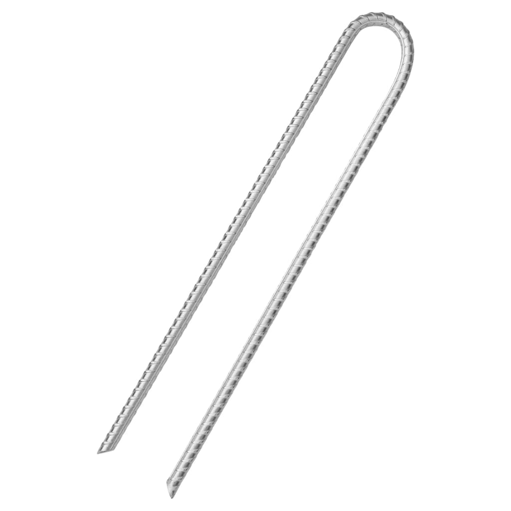 Klinovi za šator U-oblika 6 kom 37 cm Ø 10 mm pocinčani čelik
